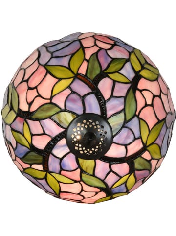 Clayre & Eef Tafellamp "Tiffany" lichtroze/blauw - (H)50 x Ø 30 cm