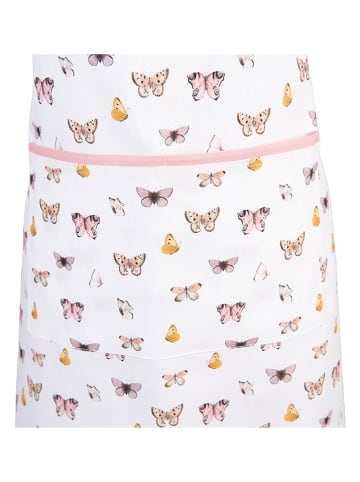 Clayre & Eef Fartuch kuchenny w kolorze białym - 80 x 75 cm