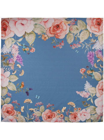 Clayre & Eef Tischdecke in Blau/ Rosa - (L)100 x (B)100 cm