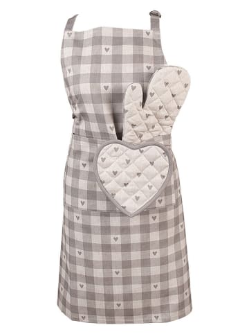 Clayre & Eef Ovenwant beige/grijs - (B)18 x (H)30 cm