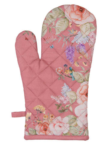 Clayre & Eef Rękawica kuchenna w kolorze różowo-fioletowym - 18 x 30 cm