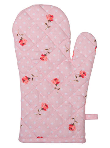 Clayre & Eef Ofenhandschuh in Rosa/ Lila - (B)18 x (H)30 cm
