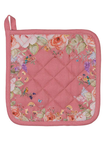 Clayre & Eef 2er-Set: Topflappen in Rosa - (L)20 x (B)20 cm