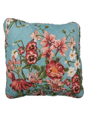 Clayre & Eef Poszewka w kolorze błękitno-jasnoróżowym na poduszkę - 40 x 40 cm