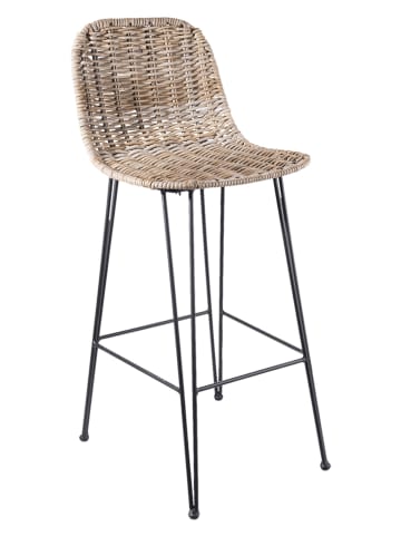 Clayre & Eef Barhocker in Beige/ Schwarz - (B)40 x (H)93 x (T)40 cm