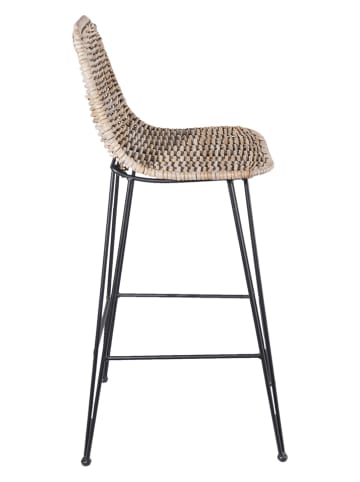 Clayre & Eef Hocker barowy w kolorze beżowo-czarnym - 40 x 93 x 40 cm