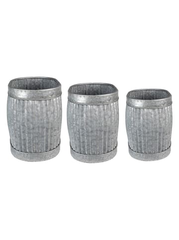 Clayre & Eef 3er-Set: Pflanzenhalter in Silber