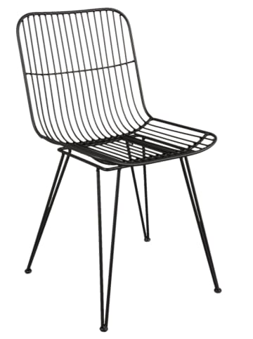 Clayre & Eef Krzesło w kolorze czarnym - 46 x 79 x 60 cm