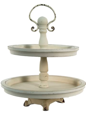 Clayre & Eef Etagere in Beige - (H)36 x Ø 30 cm