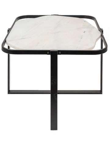 Clayre & Eef Salontafel wit/zwart - (B)86 x (H)45 x (D)68 cm