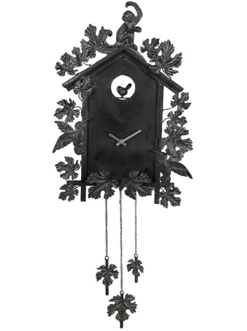 Clayre & Eef Wanduhr in Schwarz - (B)36 x (H)86 cm