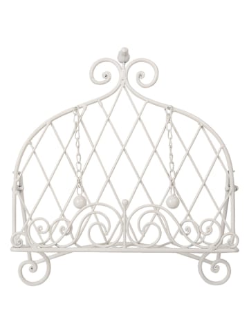 Clayre & Eef Boekensteun wit - (B)34 x (H)35 x (D)17 cm