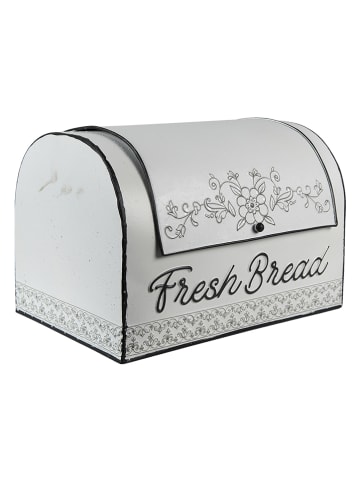 Clayre & Eef Brotkasten in Weiß - (B)30 x (H)20 x (T)20 cm