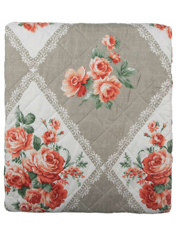 Clayre & Eef Bedsprei grijs/rood - (L)260 x (B)240 cm