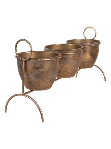 Clayre & Eef Plantenhouder koperkleurig - (B)47 x (H)23 x (D)14 cm