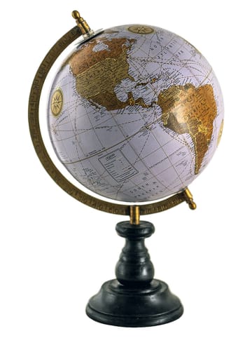 Clayre & Eef Dekoobjekt "Globus" in Lila/ Braun - (H)37 x Ø 22 cm 