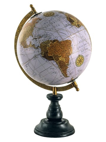 Clayre & Eef Dekoobjekt "Globus" in Lila/ Braun - (H)37 x Ø 22 cm 