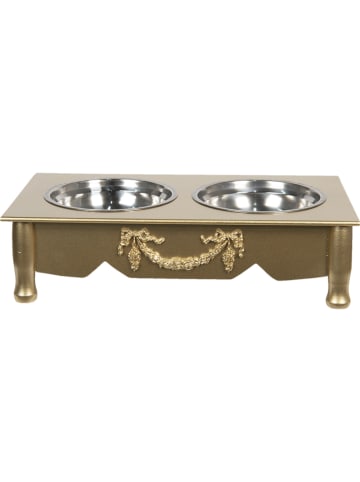 Clayre & Eef Voerbak goudkleurig