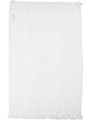 Clayre & Eef 2-delige set: gastendoeken wit/zwart - (L)66 x (B)40 cm