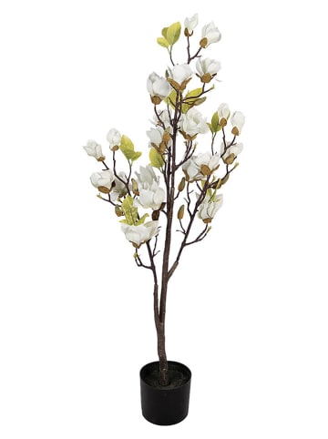 Clayre & Eef Decoboom wit/groen - (B)20 x (H)120 x (D)15 cm