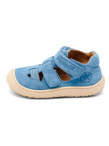 bisgaard Leder-Halbsandalen "Hana" in Hellblau