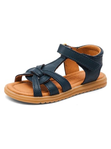 bisgaard Leder-Sandalen "Felicia" in Dunkelblau