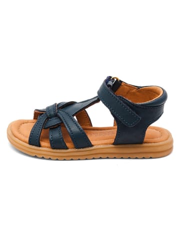 bisgaard Leder-Sandalen "Felicia" in Dunkelblau