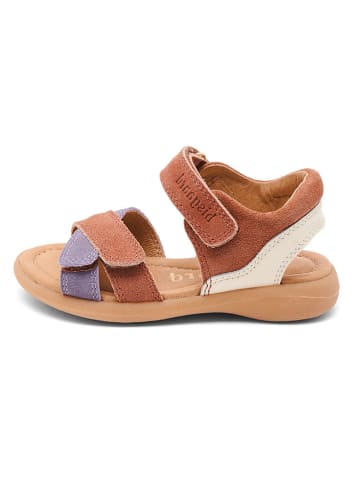 bisgaard Leder-Sandalen "Sofie" in Hellbraun