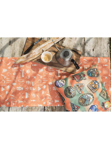 Magma Heimtex Outdoortafelloper ''Camping'' oranje - (L)145 x (B)40 cm