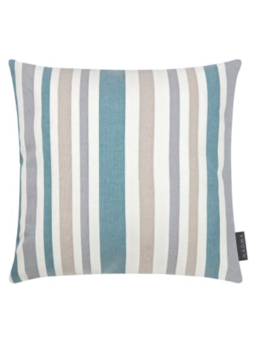 Magma Heimtex Outdoor-Kissenhülle ''Marbella'' in Beige/ Blau/ Creme - (L)40 x (B)40 cm