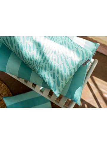 Magma Heimtex Poszewka outdoorowa "Haiti" w kolorze turkusowym na poduszkę - 40 x 60 cm