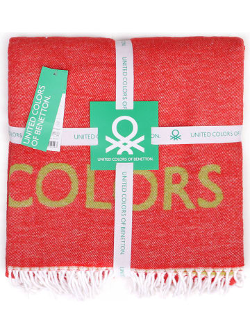 Benetton Pled w kolorze czerwono-zielonym