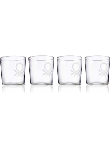 Benetton 4-delige set: glazen transparant - 345 ml