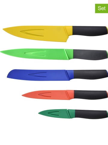 Benetton Noże kuchenne (5 szt.) w kolorze czarnym ze wzorem