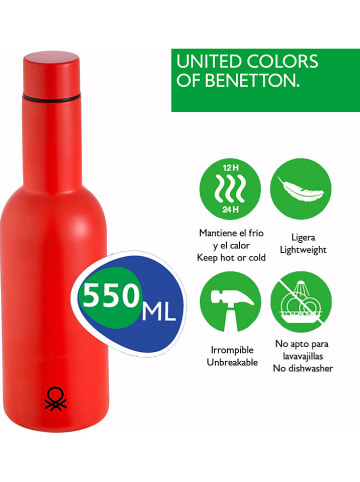 Benetton Butelka termiczna w kolorze czerwonym - 550 ml
