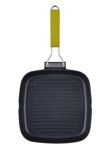 Benetton Patelnia grillowa w kolorze czarno-zielonym - 24 x 24 cm