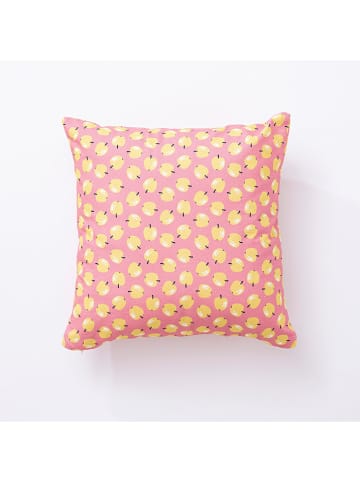 Benetton Kussen lichtroze/geel - (L)40 x (B)40 cm