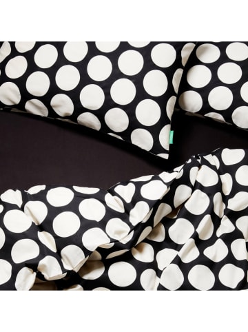 Benetton 4-delige beddengoedset wit/zwart