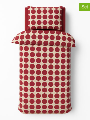 Benetton 3tlg. Bettwäsche-Set in Rot