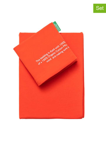 Benetton 2tlg. Bettwäsche-Set in Orange