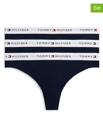 Tommy Hilfiger Stringi (3 pary) w kolorze czarnym