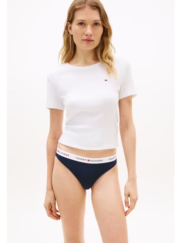 Tommy Hilfiger Stringi (3 pary) w kolorze błękitnym, jasnoróżowym i granatowym