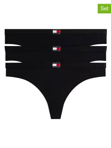 Tommy Hilfiger Stringi (3 pary) w kolorze czarnym