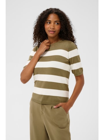 Kaffe Pullover in Khaki/ Creme