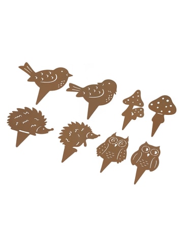 Garden Hero 8-delige set: uinstekers lichtbruin - (H)10 cm