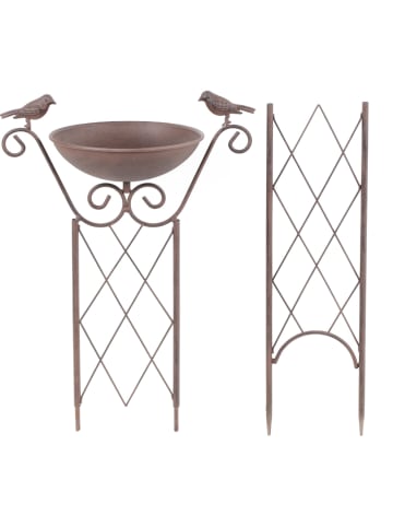 Garden Hero Vogelbad antiekbruin - (B)30 x (H)82 x (D)19 cm