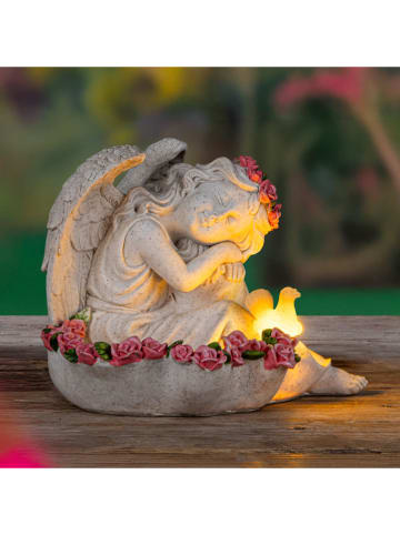 Garden Hero LED-Solar-Gartenleuchte in Creme/ Rosa - (B)20 x (H)21 x (T)16,5 cm 