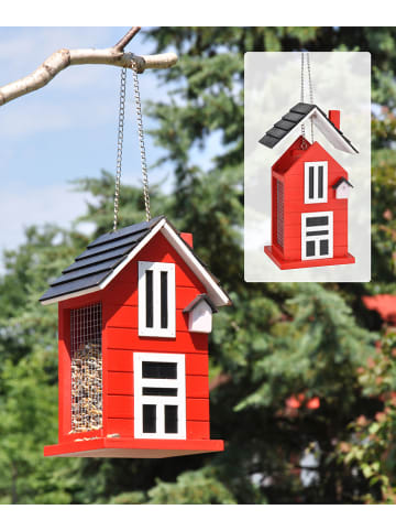 Profigarden Vogelvoederhuis rood - (B)14 x (H)30 x (D)14 cm