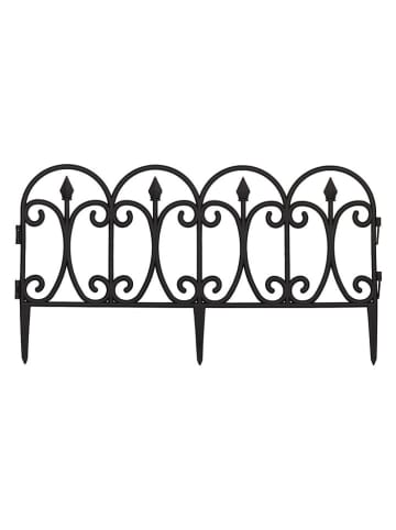 Garden Hero Ogrodzenia rabat (4 szt.) w kolorze czarnym - 60,5 x 32,5 cm