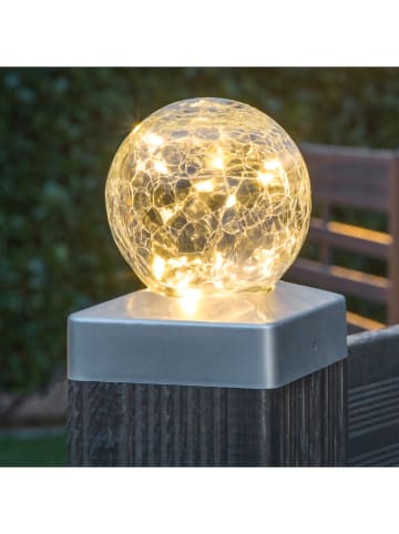 Garden Hero Solarna lampa LED w kolorze ciepłej bieli na płot - 10,5 x 12,5 x 10,5 cm